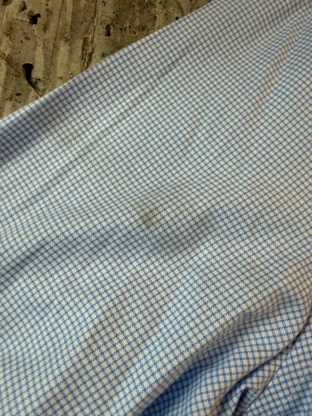 BANANA REPUBLIC Men's Grant-Fit Non-Iron Check Shirt Size M In Blue
